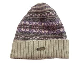 MUK LUK-Beanie Fairisle Pattern With a Folded Ribbed Cuff